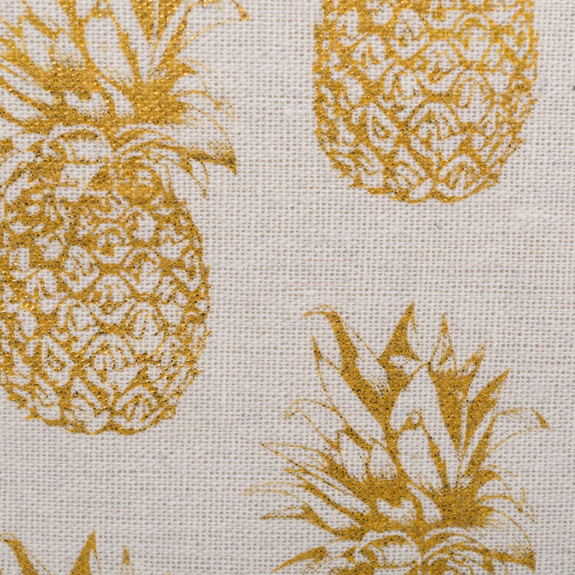 DII® Large Round Gold Pineapple Polyester Bin